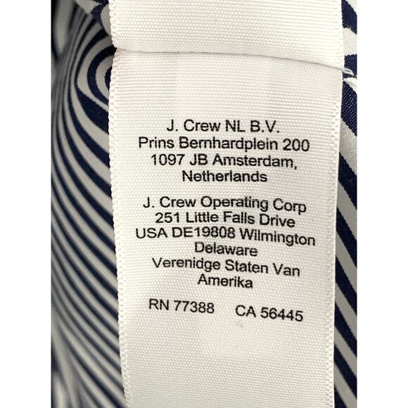 J Crew Delilah Striped Cotton Poplin Dress-Navy White Stripes NWT Size XS - Picture 11 of 11